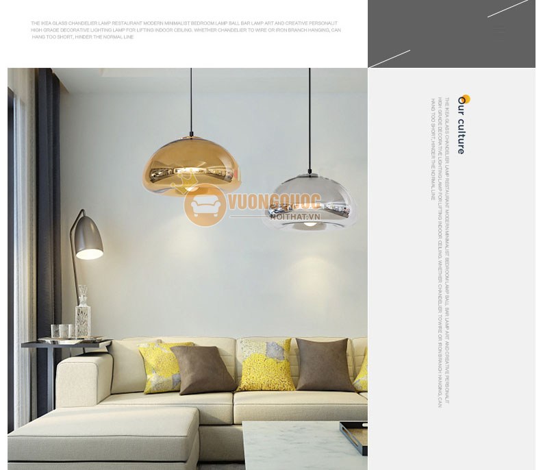 Đèn thả thủy tinh Tom Dixon FK108-12